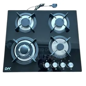Digiwave 4burner Gas Stove Built in Tempered Glass Black Surface