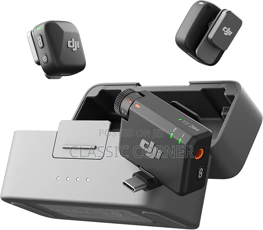 Dji Mini Wireless Microphone With (2tx +1rx)Charging Case