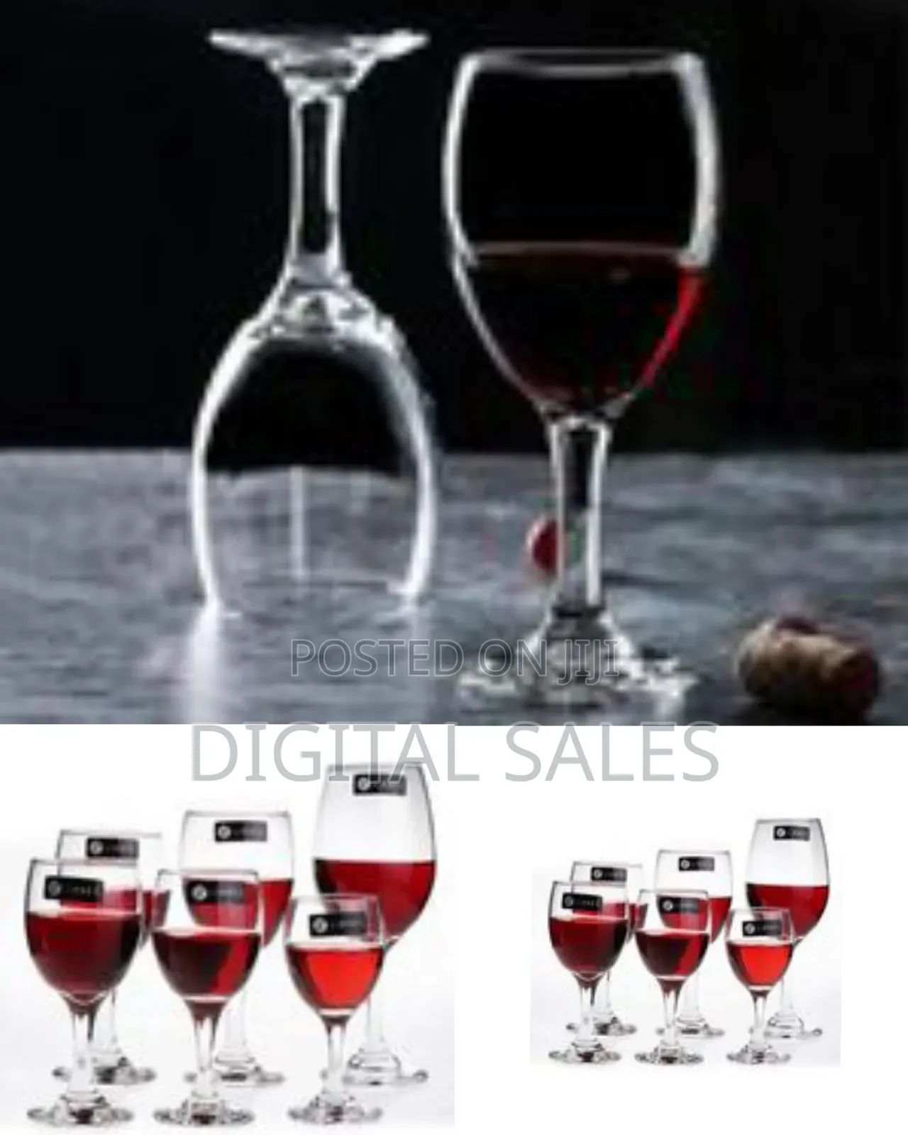 6 Pieces of Strong Wine Glasses