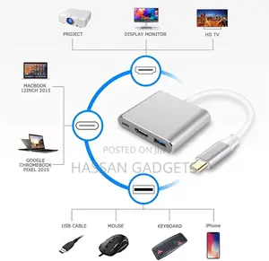 3 in 1 Usb -C to Hdmi Adapter Type C