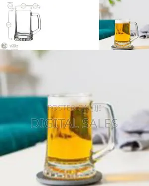6 Piece Set of Large Beer Glasse