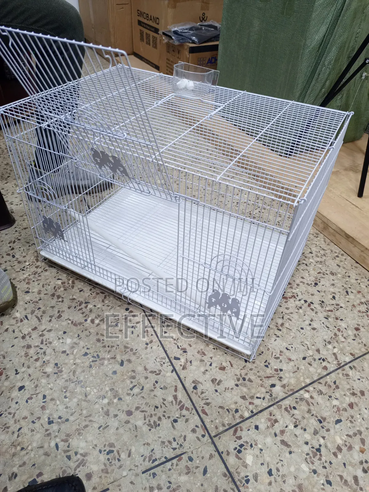 White Metal Bird Cage.
