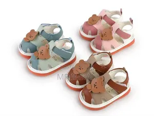 Baby And Toddler Sandals Feature A Cute Cartoon Bear Design