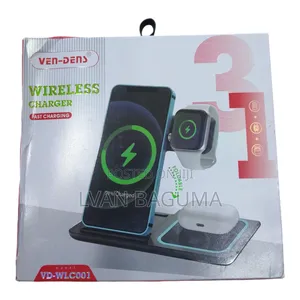 3 in 1 Stand Wireless Fast Charger - Foldable