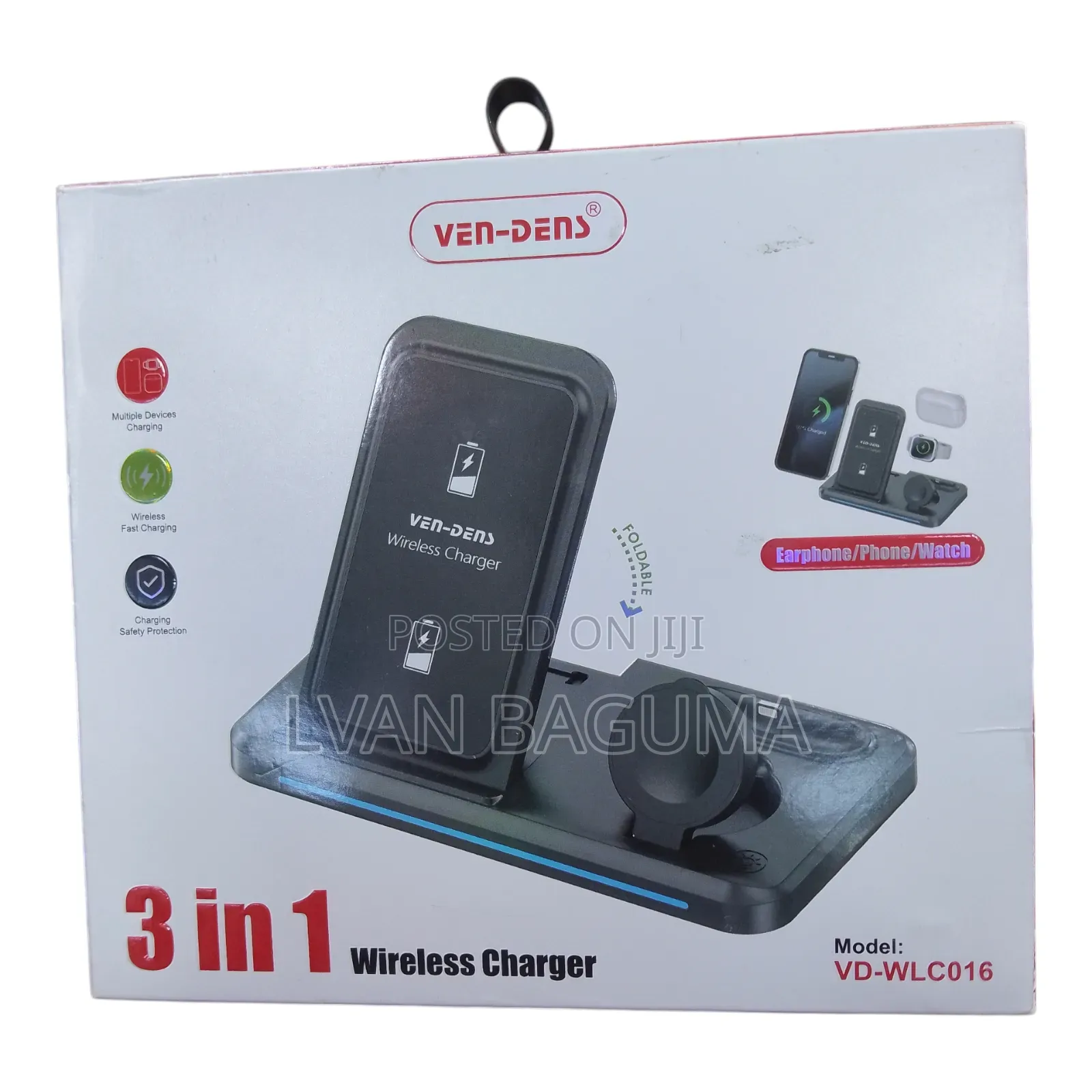 3 in 1 Stand Wireless Fast Charger - Foldable