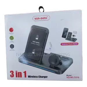 3 in 1 Stand Wireless Fast Charger - Foldable