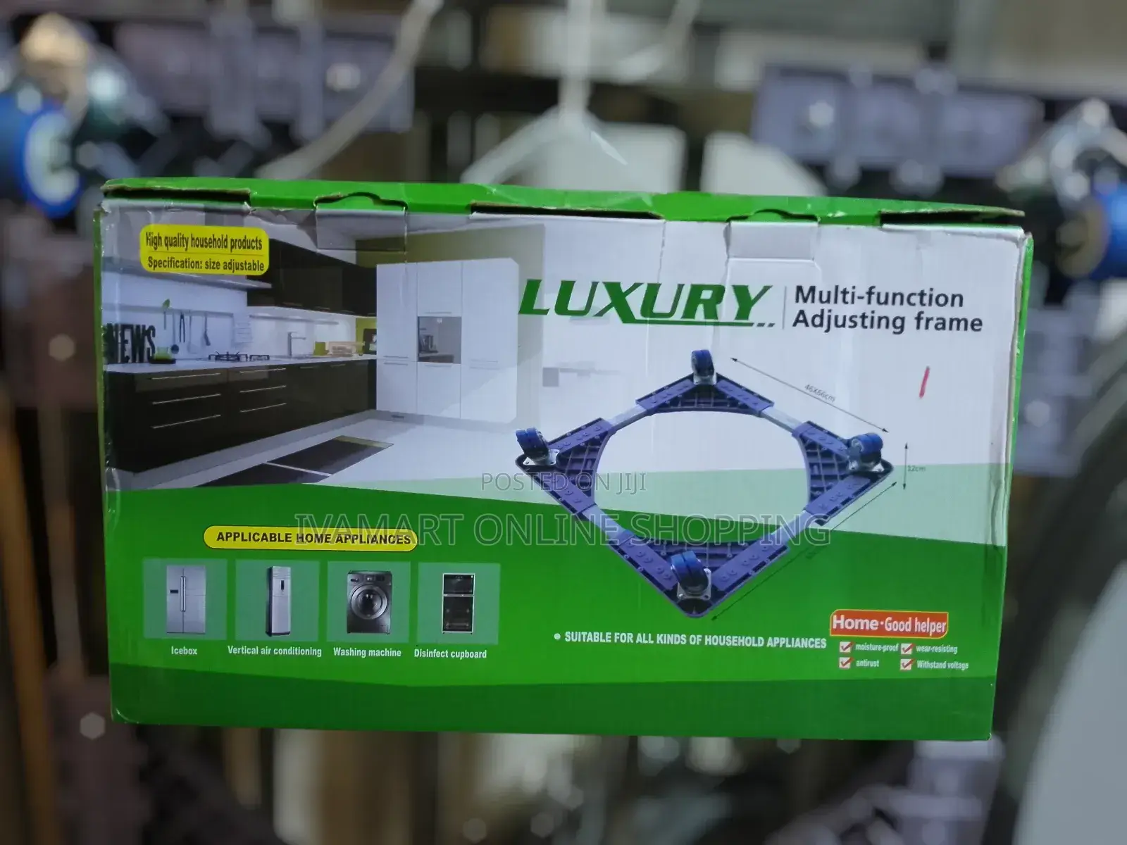 Heavy Duty Adjustable Stand for Home Appliances - Fridge, Washer, Etc