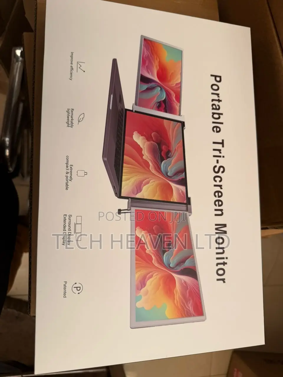 Portable Tri-Screen Monitor - Laptop Screen Extender