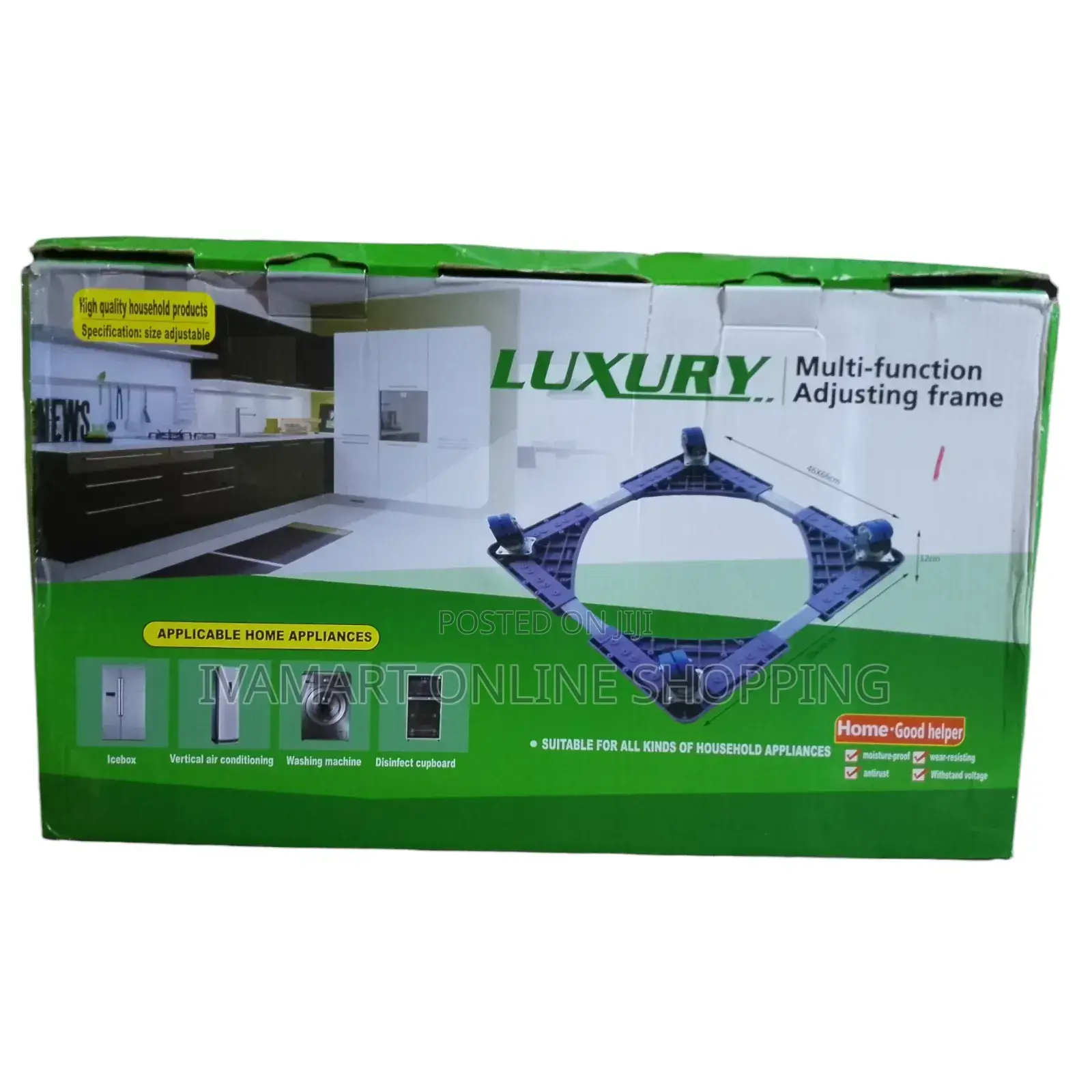 Heavy Duty Adjustable Stand for Home Appliances - Fridge, Washer, Etc