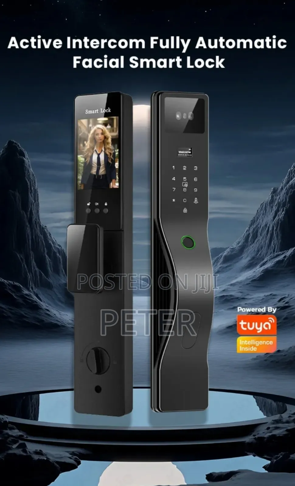 Smart Door Lock With Fingerprint ,Face and Palm Recognition 7 in 1