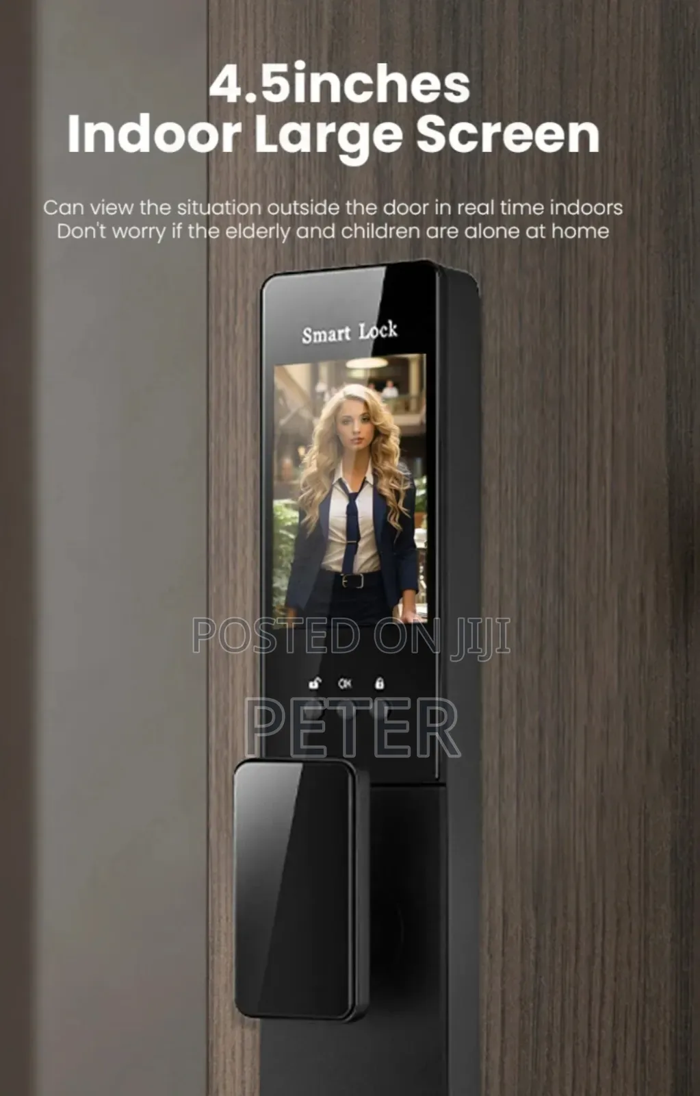 Smart Door Lock With Fingerprint ,Face and Palm Recognition 7 in 1
