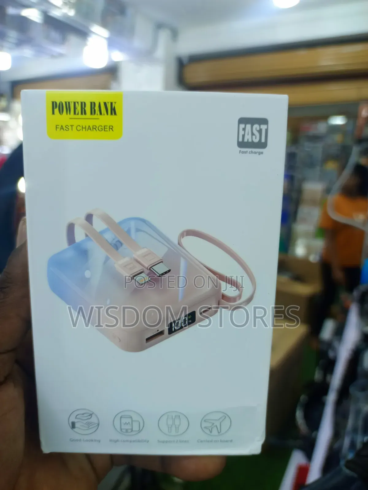Portable Power Bank With Fast Charging Capabilities.