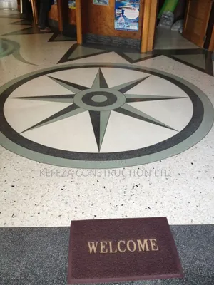 Central Compass Design for Terrazzo