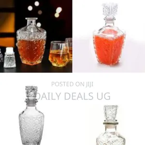 A Clear Glass Whiskey Decanter
