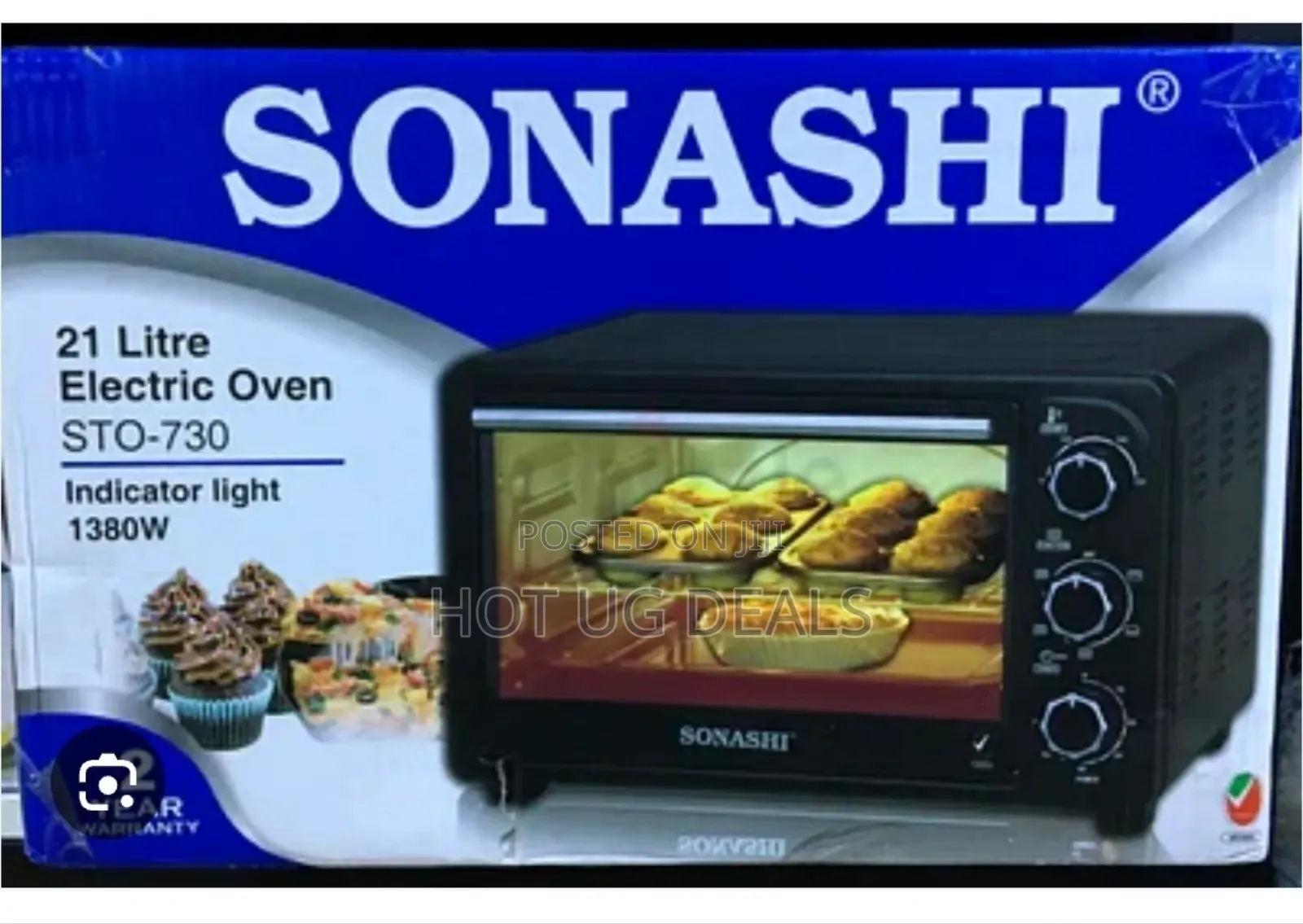 Sonashi 21 Litre / 21l Electric Oven With Rotisserie And Tray