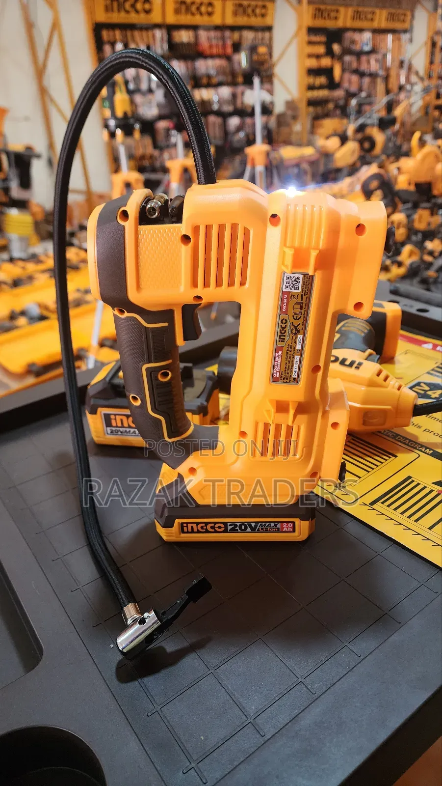 Ingco Cordless 20v Lithium-Ion Automotive Compressor 160psi