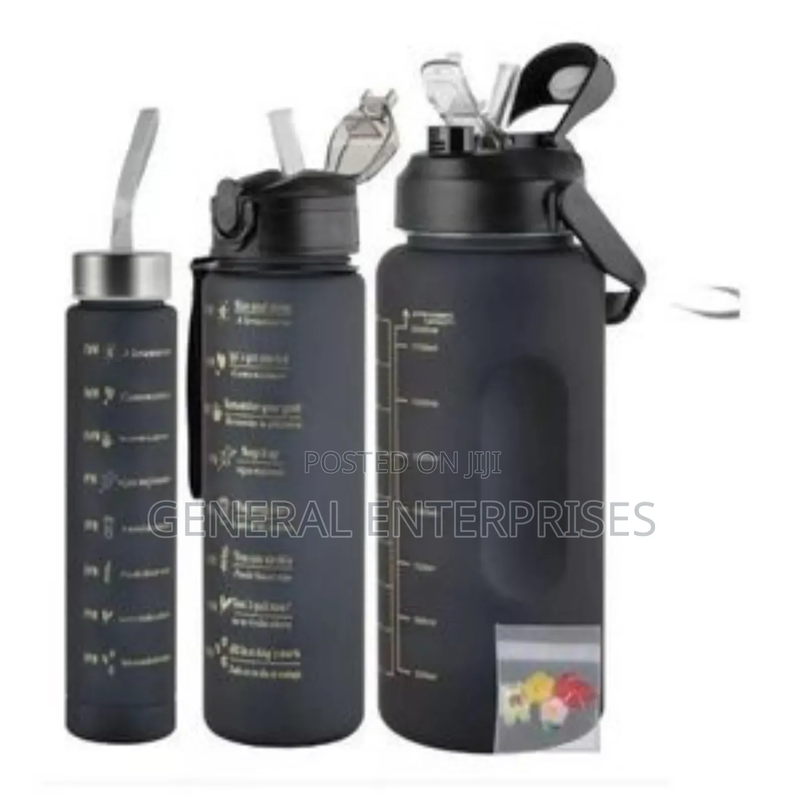 3-in-1 Set Of Motivational Water Bottles
