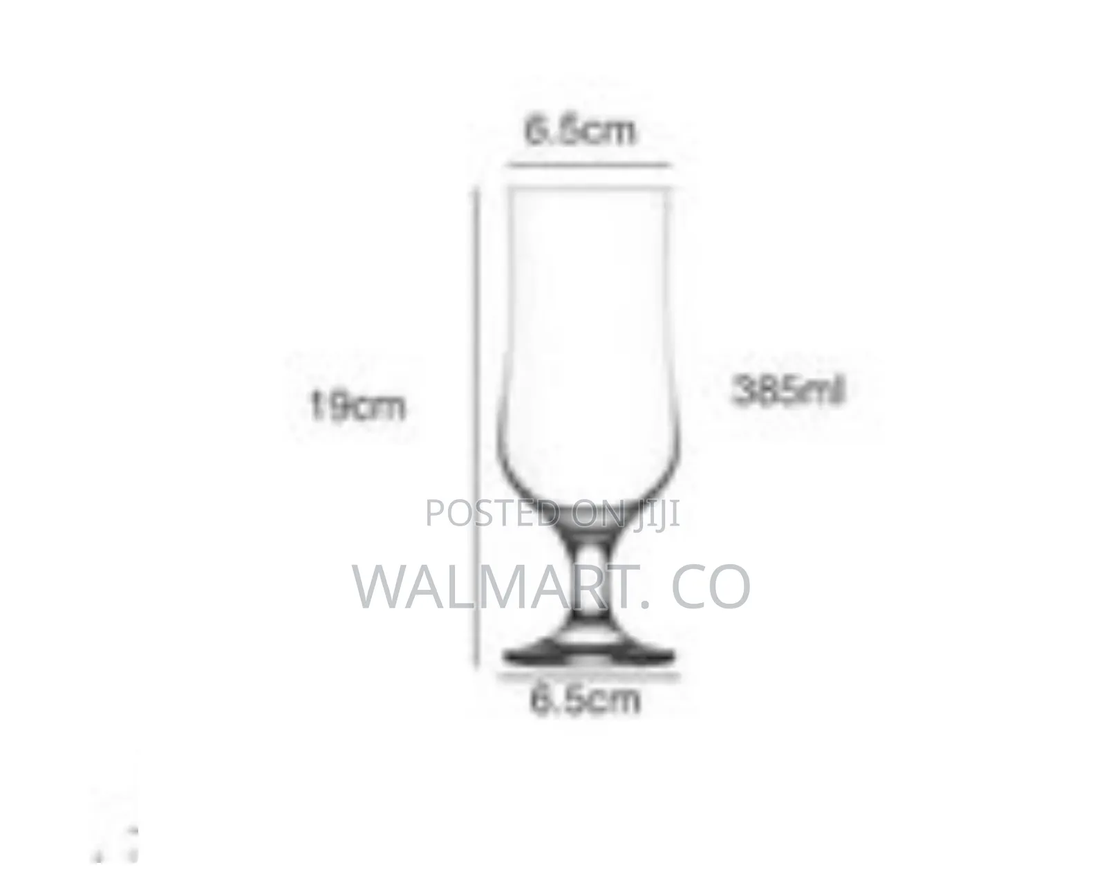 6 Piece Set of Large Glasses