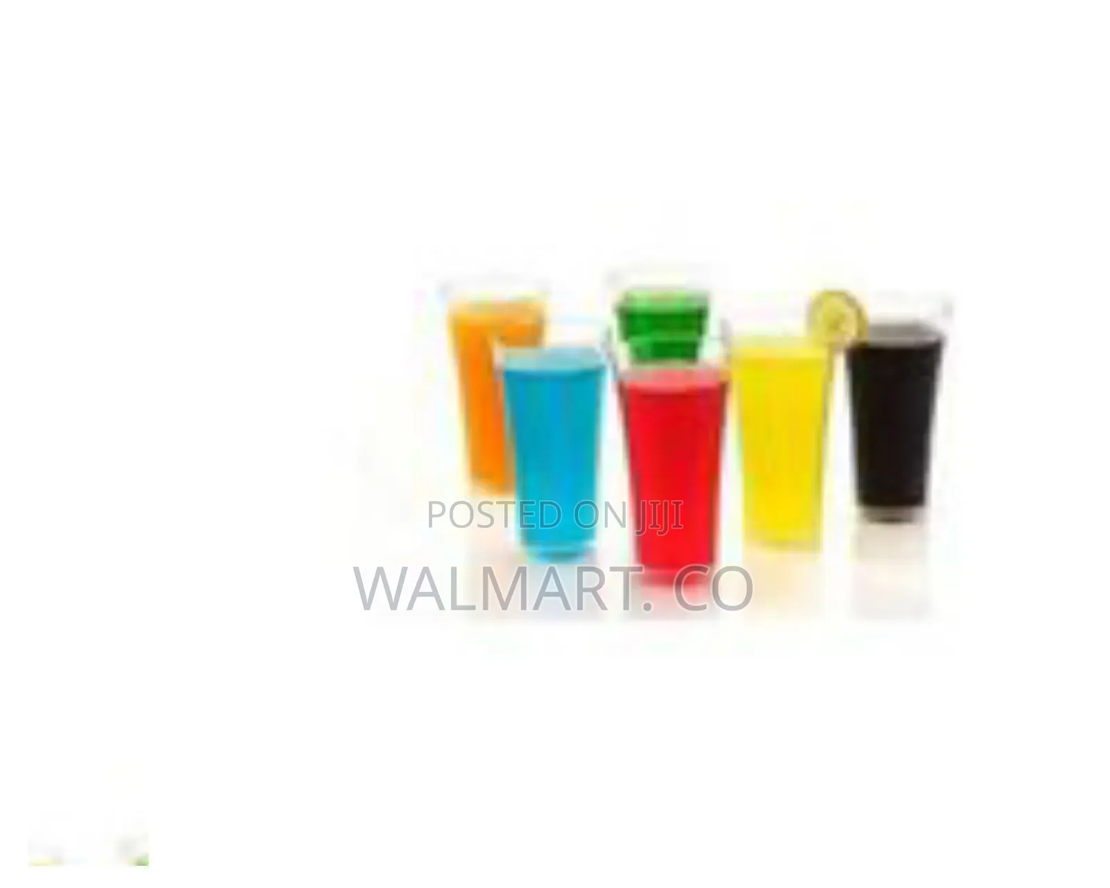 6 Piece Set of Clear Long Cocktail Juice Glasses