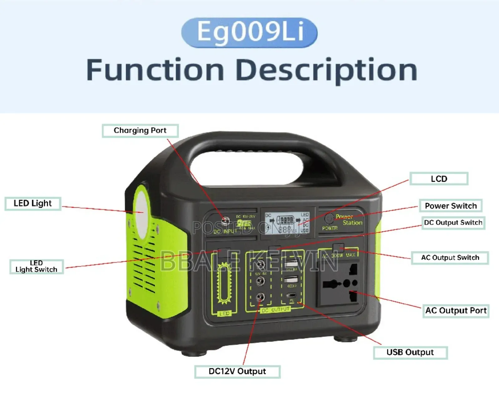 Portable Power Station, 300w - All Powers Appliances
