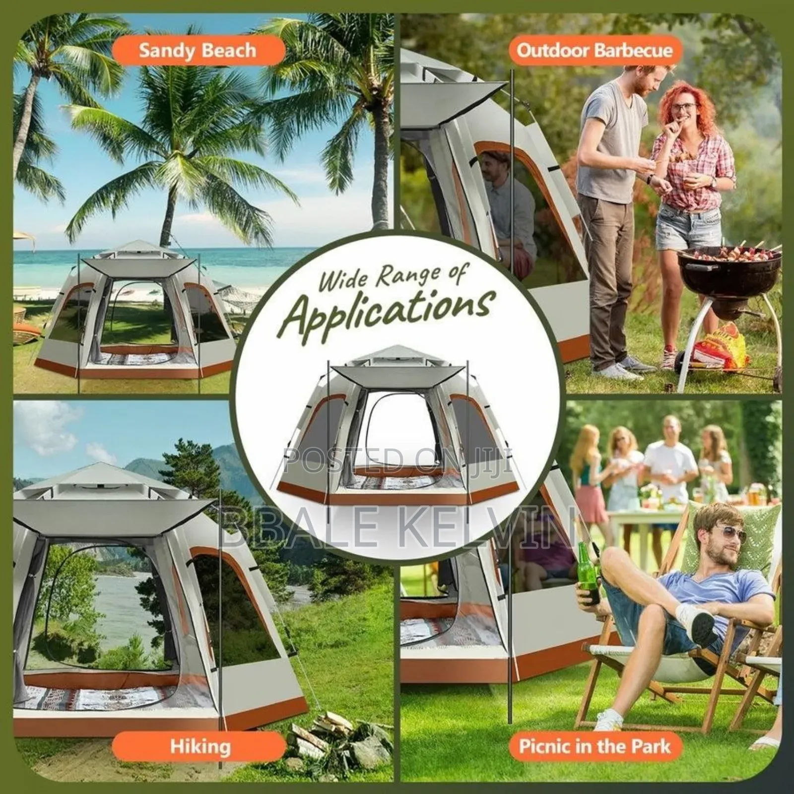6 People Camping Tent Instant Auto Beach Shelter Sun Shade Picnic