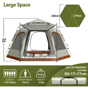 6 People Camping Tent Instant Auto Beach Shelter Sun Shade Picnic