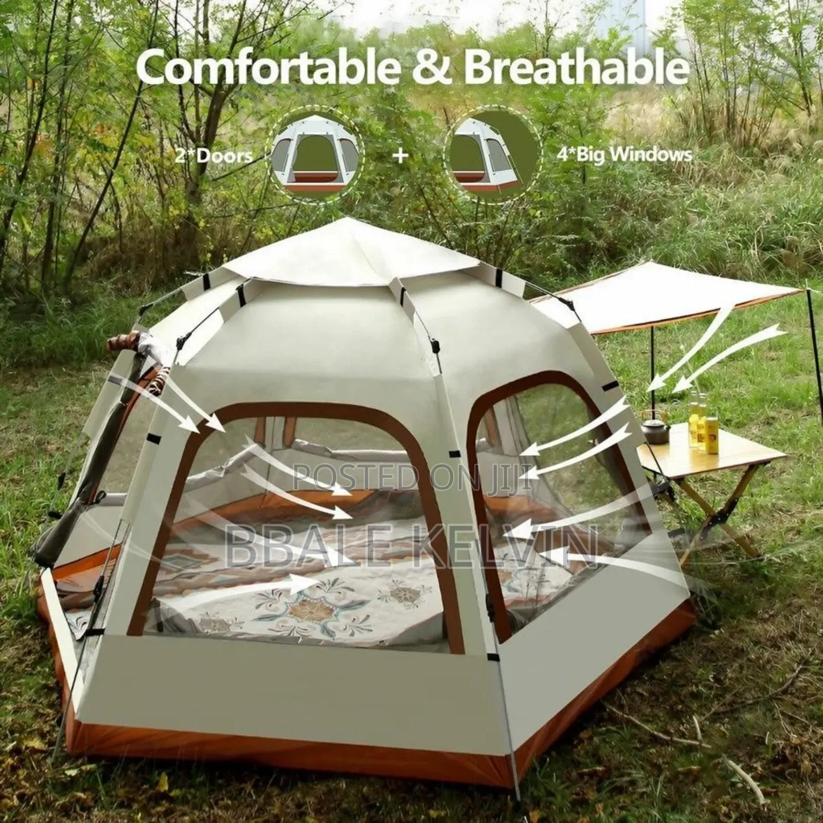 6 People Camping Tent Instant Auto Beach Shelter Sun Shade Picnic