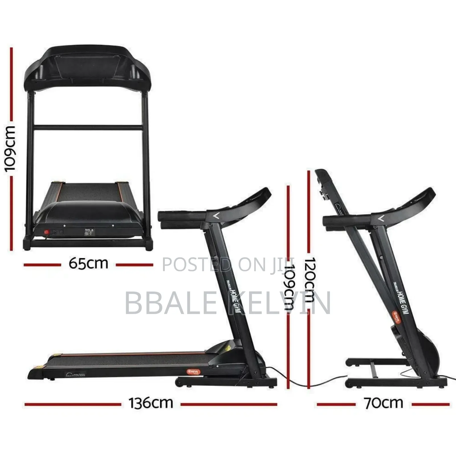 Home and Commercial Treadmill With Speakers, Usb Port, Dumbells