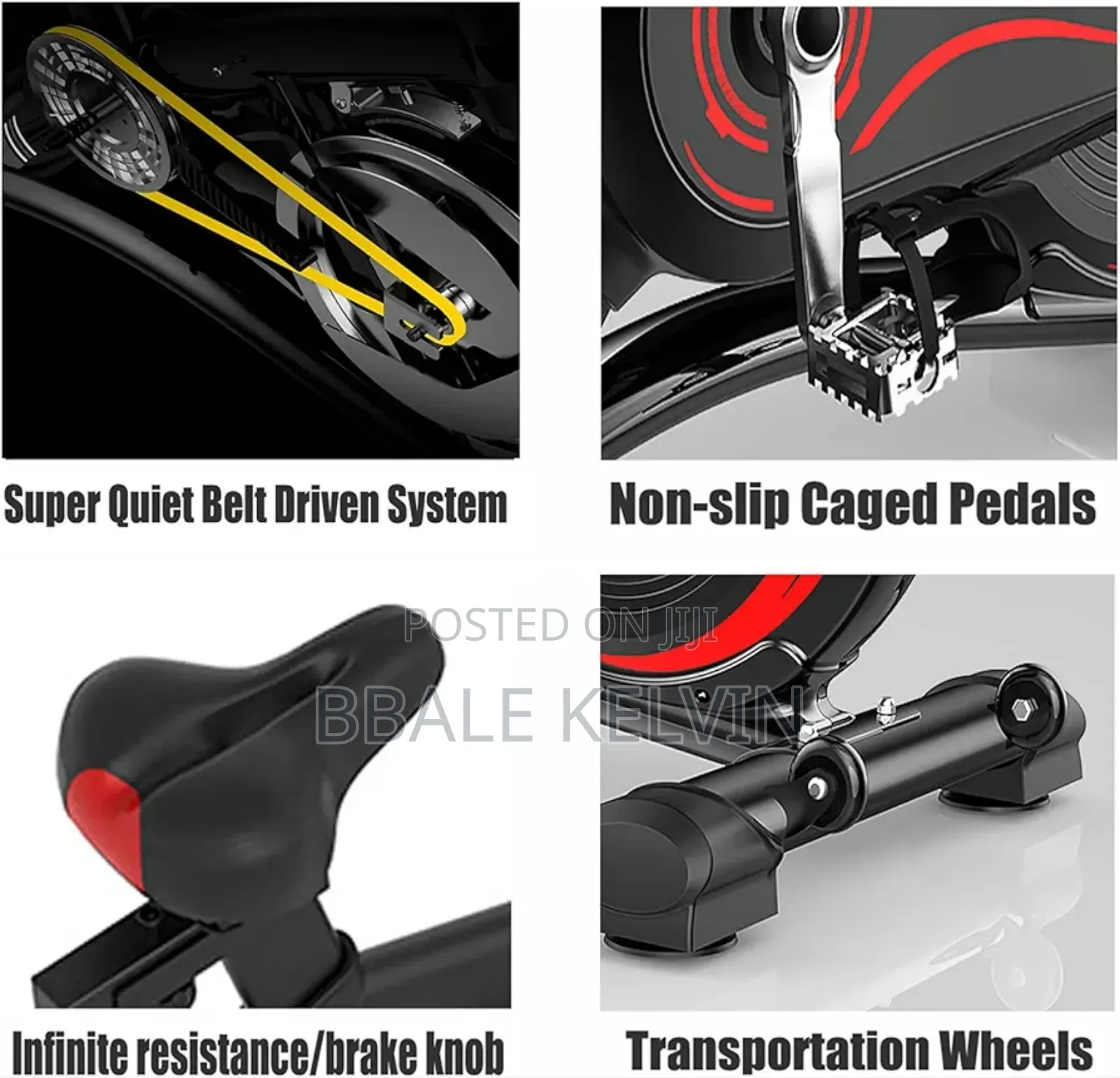 Spinning Bike Exercise Bike for Home Gym, Static Bicycle