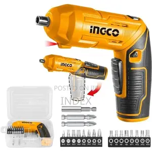 Ingco 4v Electric Cordless, Rechargeable Power Screws Driver Set,
