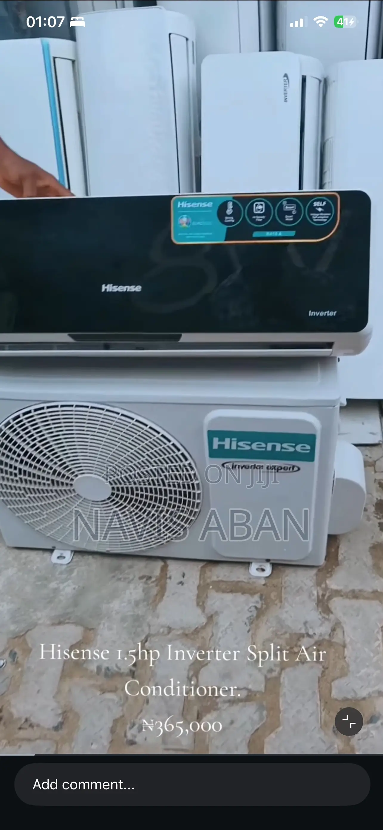 Hisense12000btu Wall Split Ai Black Air Conditioner