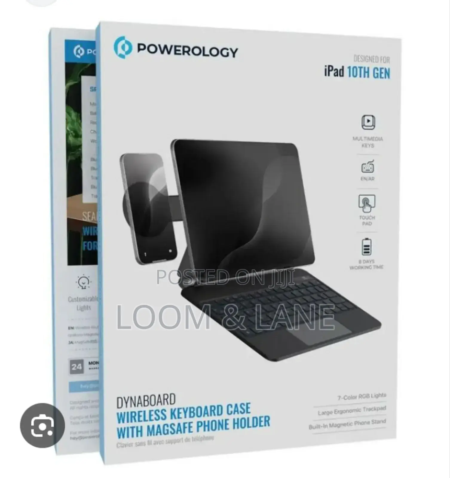 Powerology Dynaboard Wireless Keyboard Case With Magsafe Phone Holder