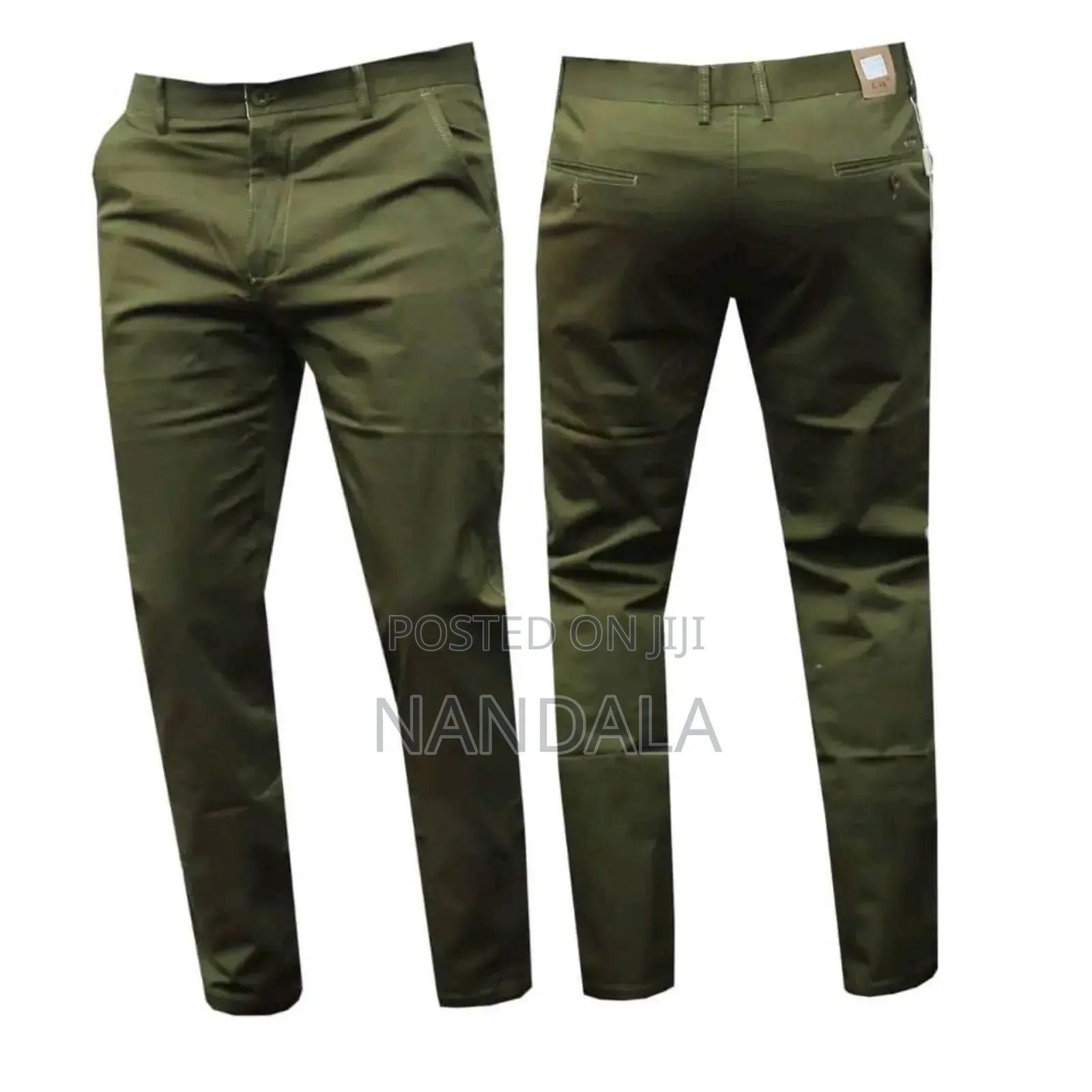 Men Non Fade Khaki Trousers