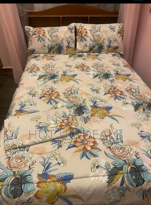 4pcs 5x6 Duvet With Bedsheet 2 Pillowcases- Multi Prints Vary