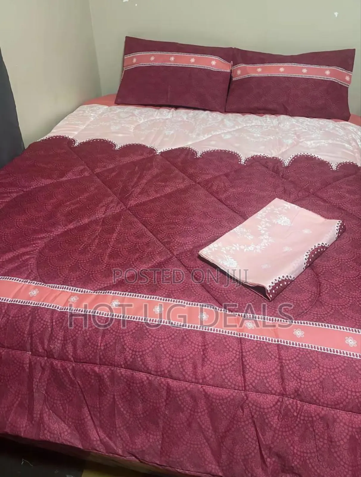 4pcs 5x6 Duvet With Bedsheet 2 Pillowcases- Multi Prints Vary