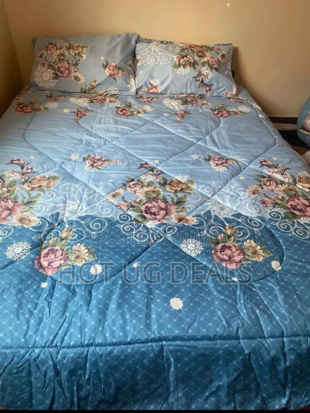 4pcs 5x6 Duvet With Bedsheet 2 Pillowcases- Multi Prints Vary