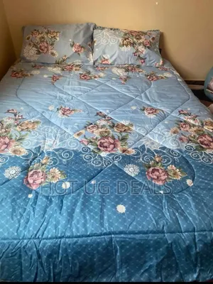 4pcs 5x6 Duvet With Bedsheet 2 Pillowcases- Multi Prints Vary