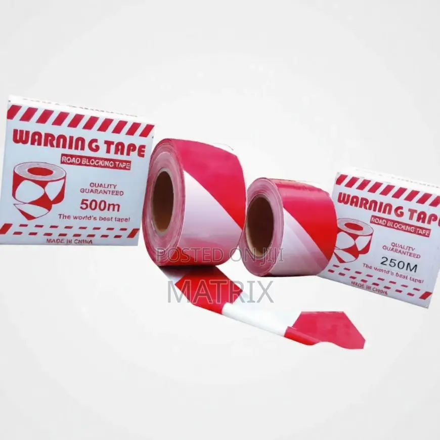 Red And White Warning Tape 500m