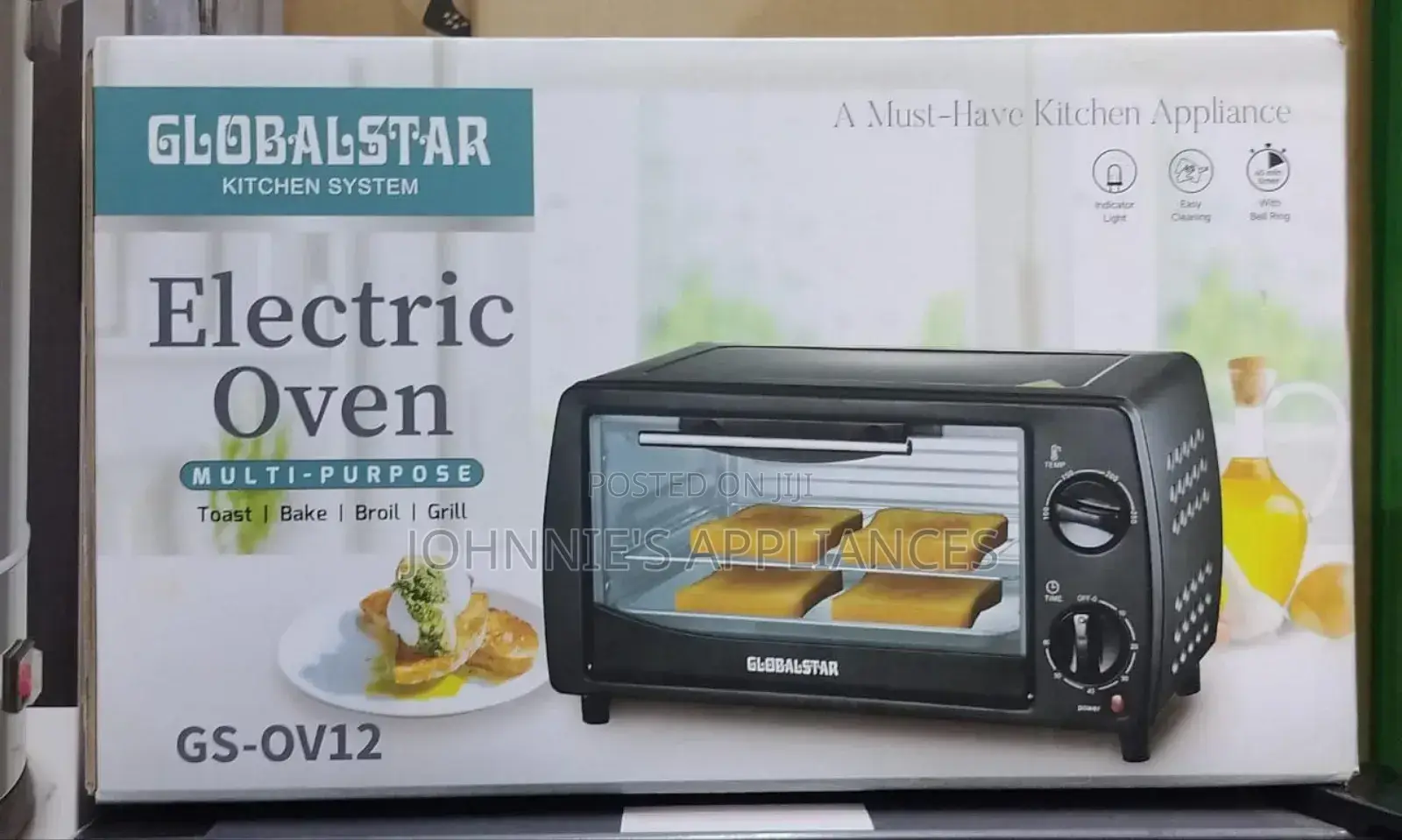 Globalstar Gs-ov12 Multi-purpose Electric Oven – Toast, Bake, Broil