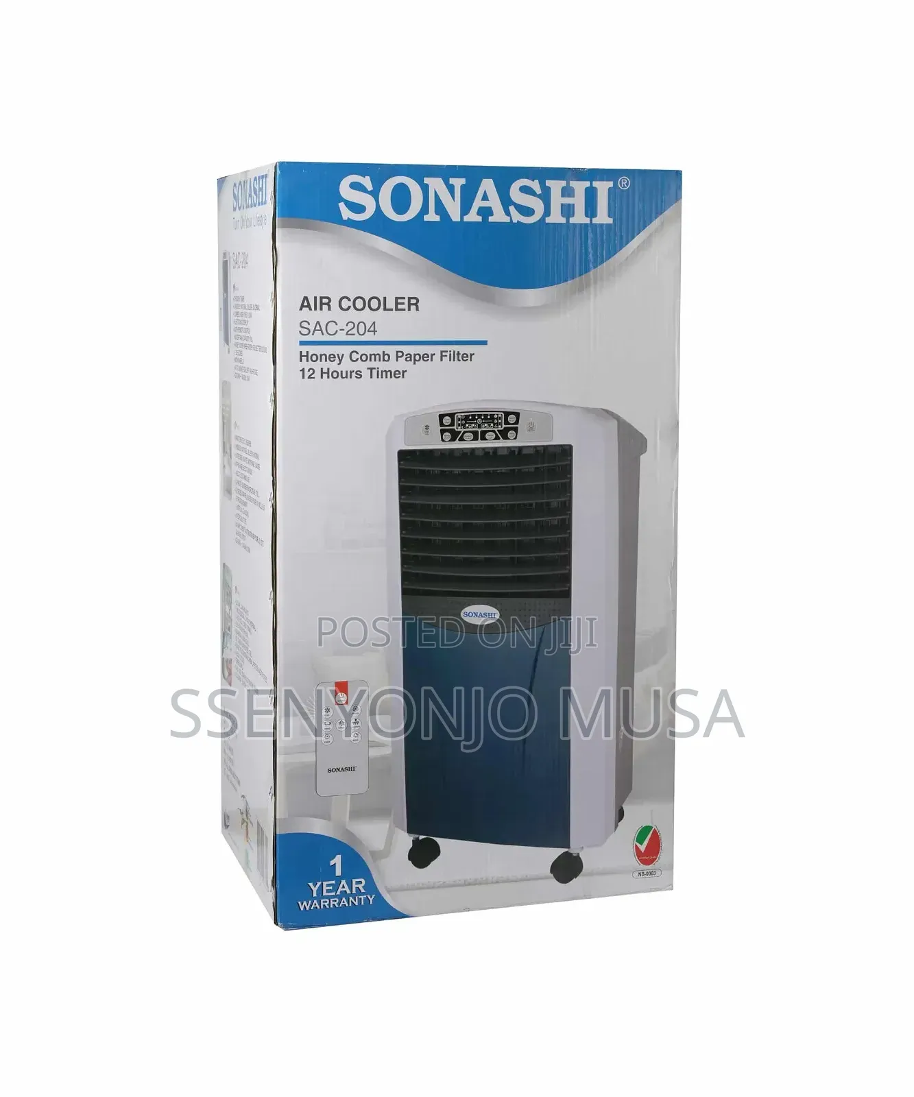 Sonashi Sac-204 Portable Air Cooler | 7l Water Tank | A