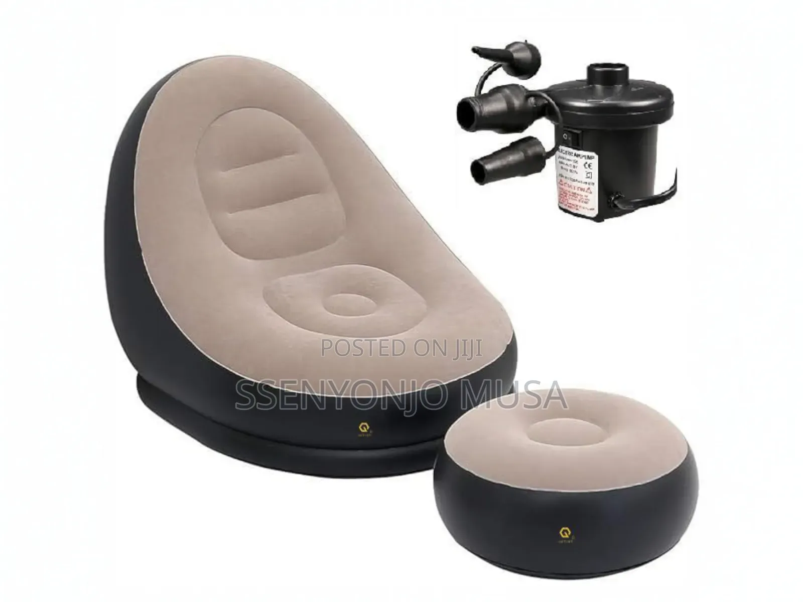 Intex Inflatable Sofa Set | Portable Lounge Chair With Foot-