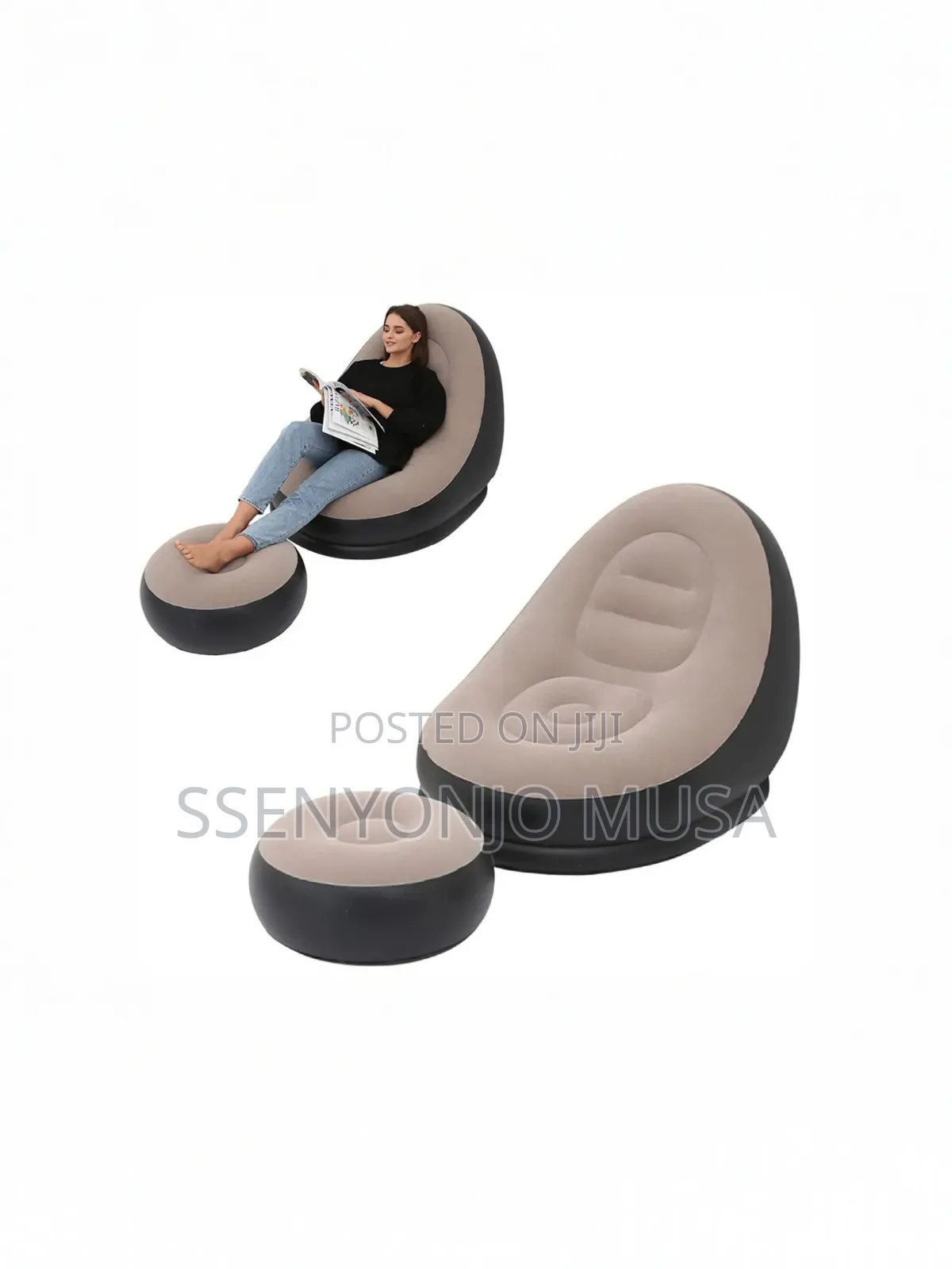 Intex Inflatable Sofa Set | Portable Lounge Chair With Foot-