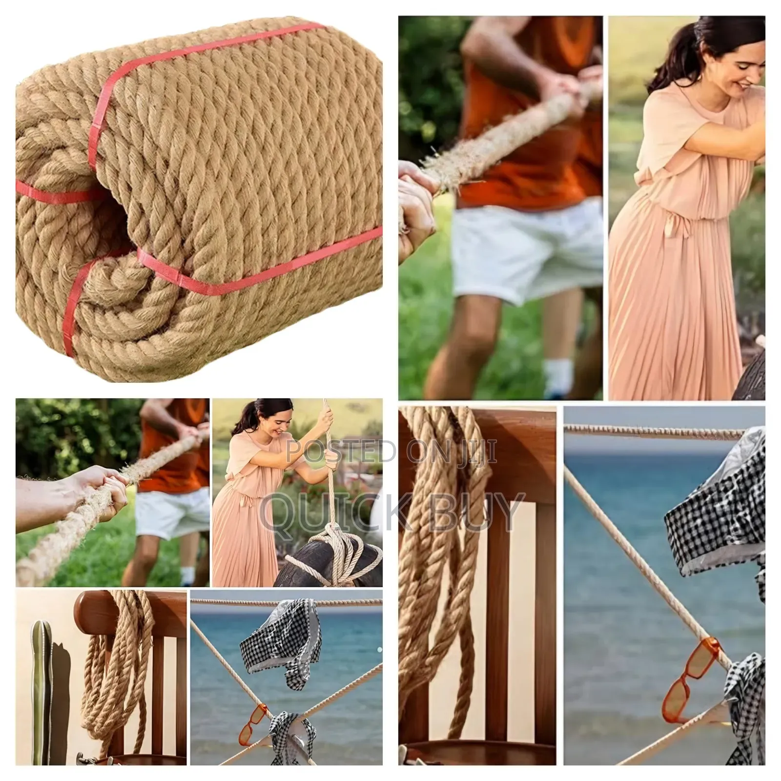 Heavy-Duty Natural Jute Rope.