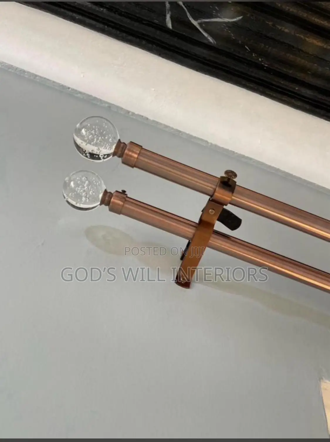 Smooth Marble Endcups Curtain Rods