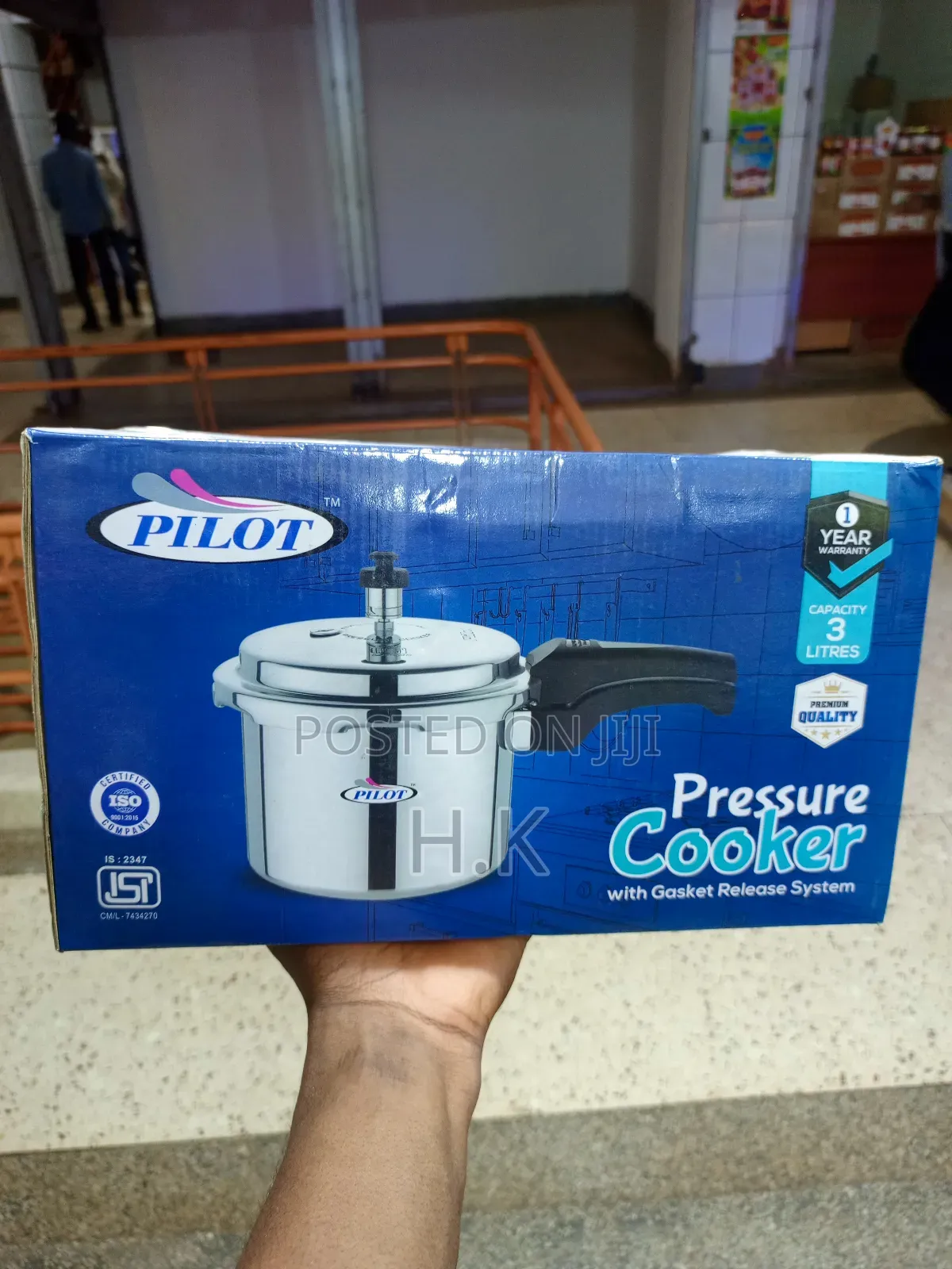 3l Pilot Manual Pressure Cooker.