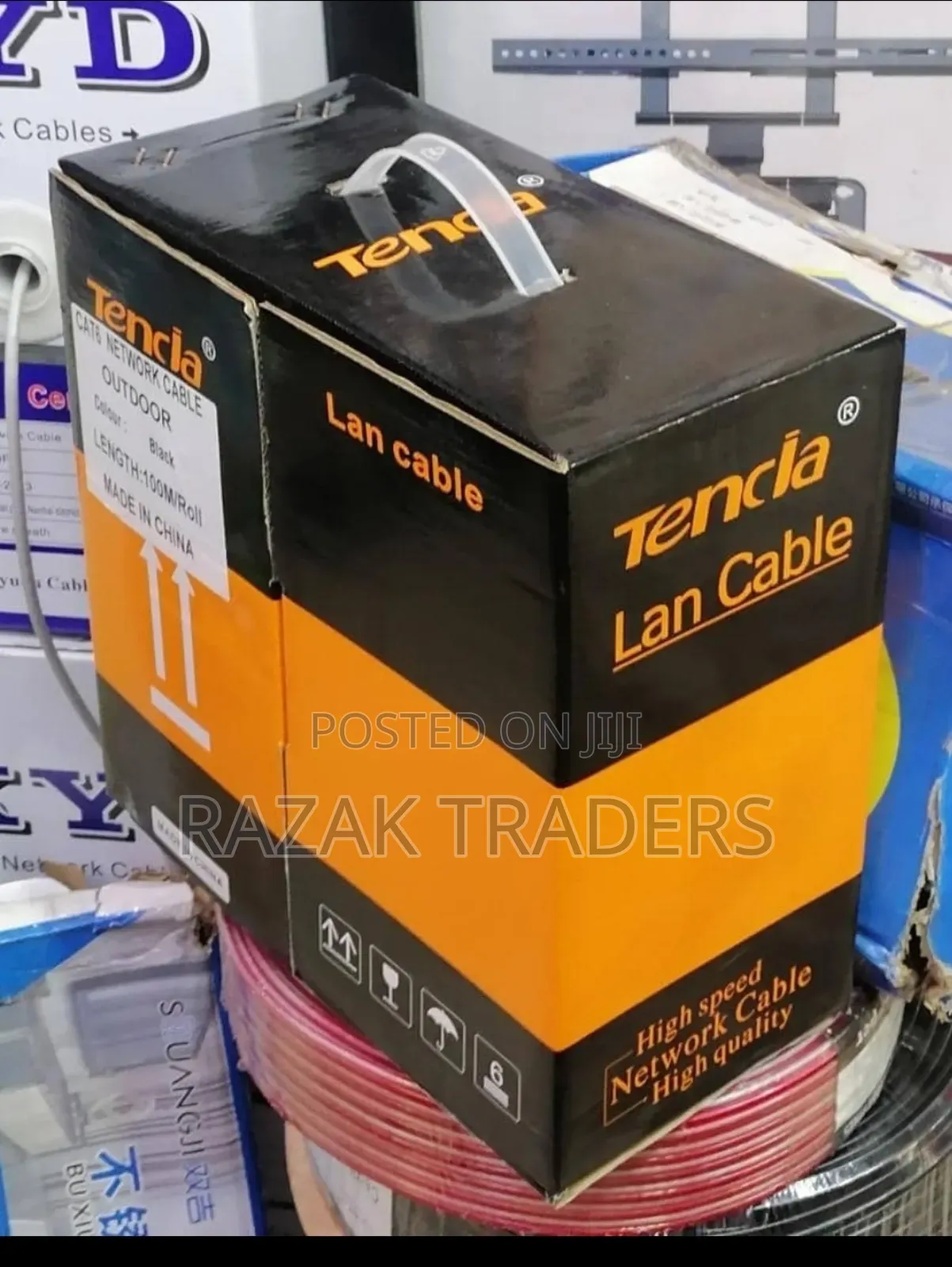 Tenda Cat- 6e Utp Cable Roll Gray 100meters Outdoor