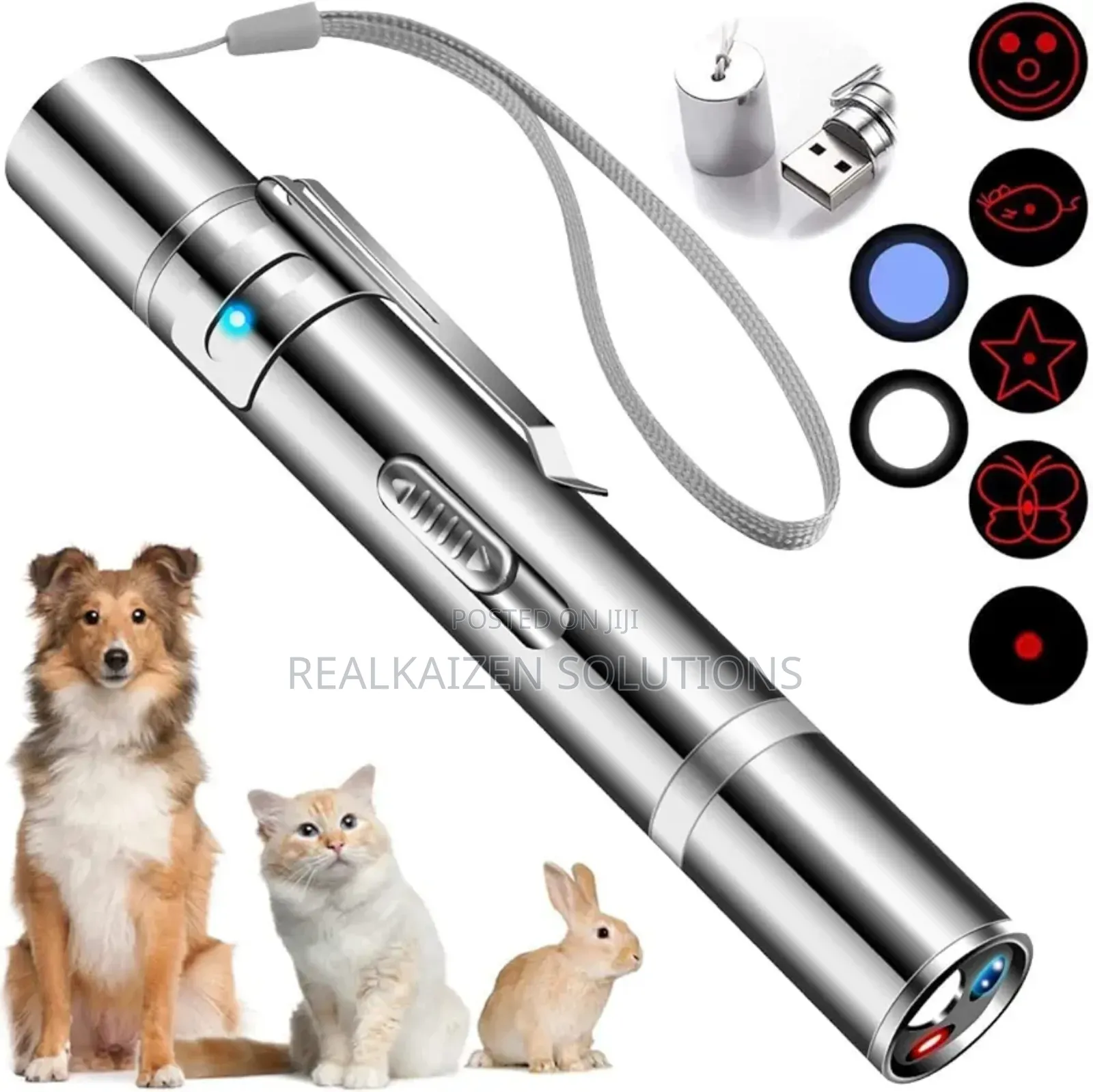 Multi Pattern Rechargeable Laser Pointer With Uv Light | Flash Light