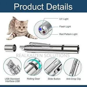 Multi Pattern Rechargeable Laser Pointer With Uv Light | Flash Light
