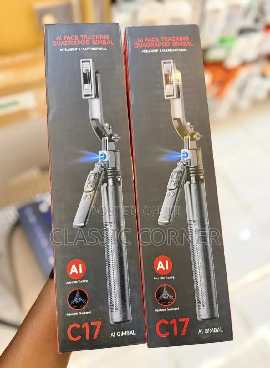 C17 Aluminum Alloy Ai Face Tracking Smart Foldable 360 Gimbal