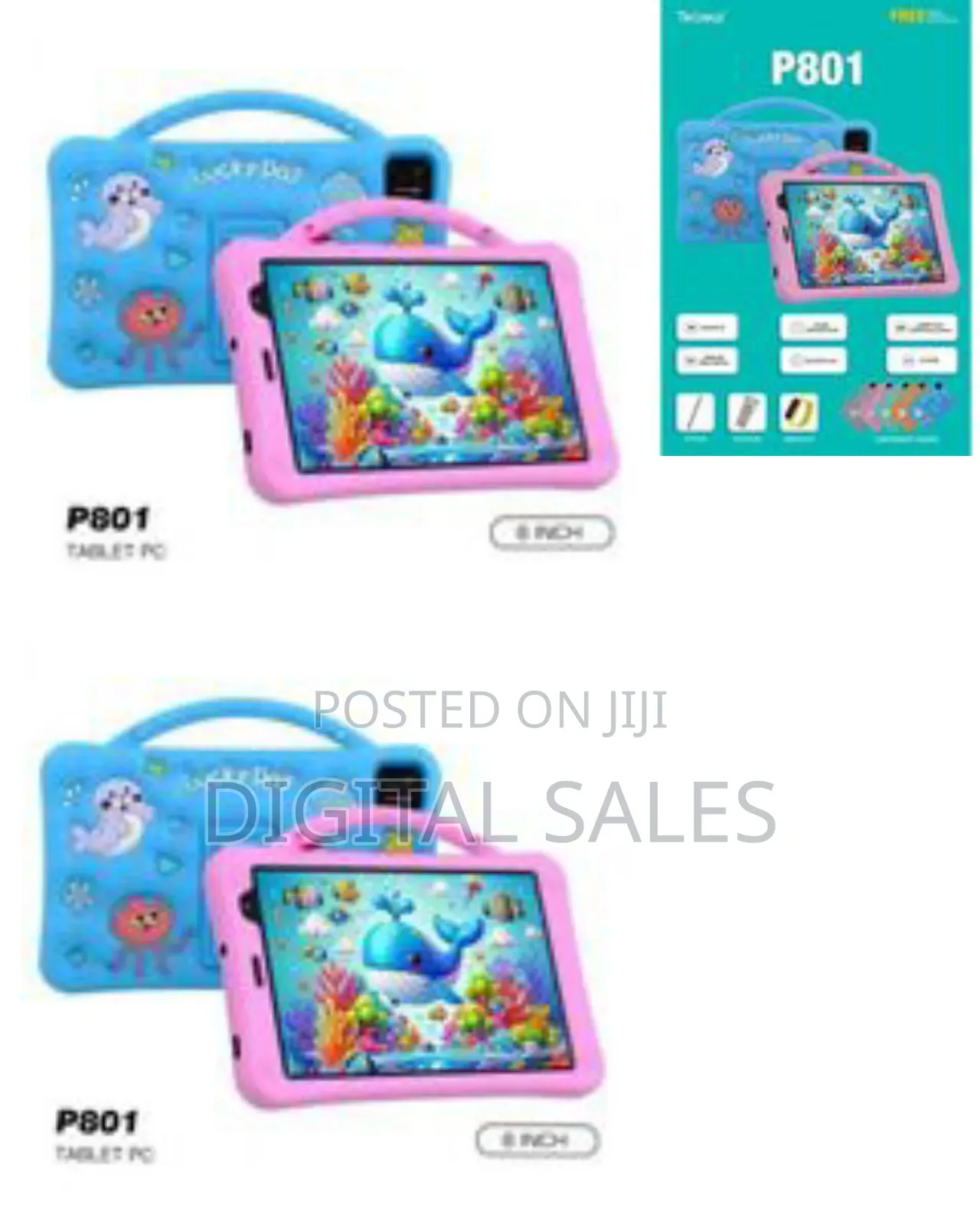Telzeal P801 8-Inch Kids Tablet Pc